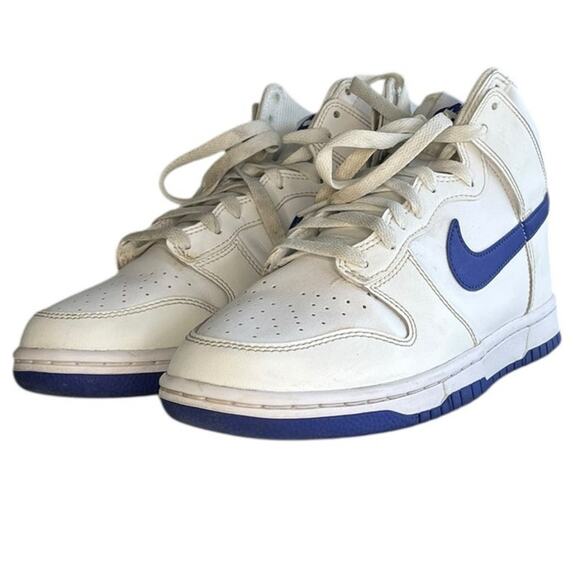 Mens Nike Dunk High DV0828-101 Leather Athletic Sneaker Shoes Size 8 White - Picture 2 of 6